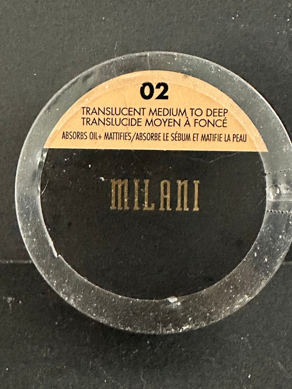 NEW Milani Make It Last Setting Powder 02 Translucent Medium to Deeo .12 oz